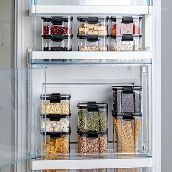 

storage containers set kitchen organization box jars ducts for pet bottles
