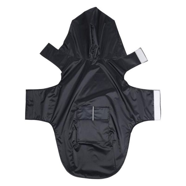 

raincoats popetpop dog raincoat hooded slicker reflective poncho puppy (black,5xl)