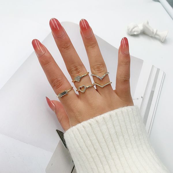 

cool wind plain women's net red creative design fashion inlaid diamond korean simple copper finger ring, Silver