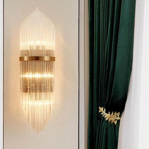 

wall lamp vintage abajur crystal bedroom light aisle living room home deco
