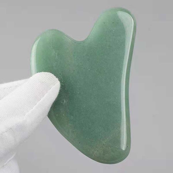 

green aventurine gua sha board natural stone natural plate guasha scraping massage tools for face neck back body massage stones