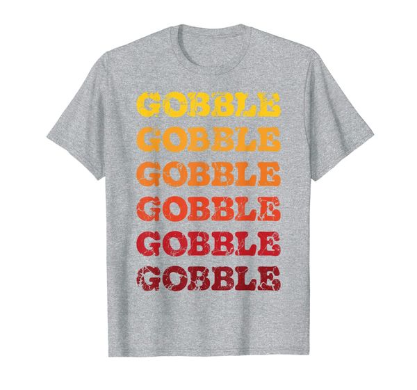 

gobble happy thanksgiving day gifts retro vintage 60s 70s t-shirt, White;black