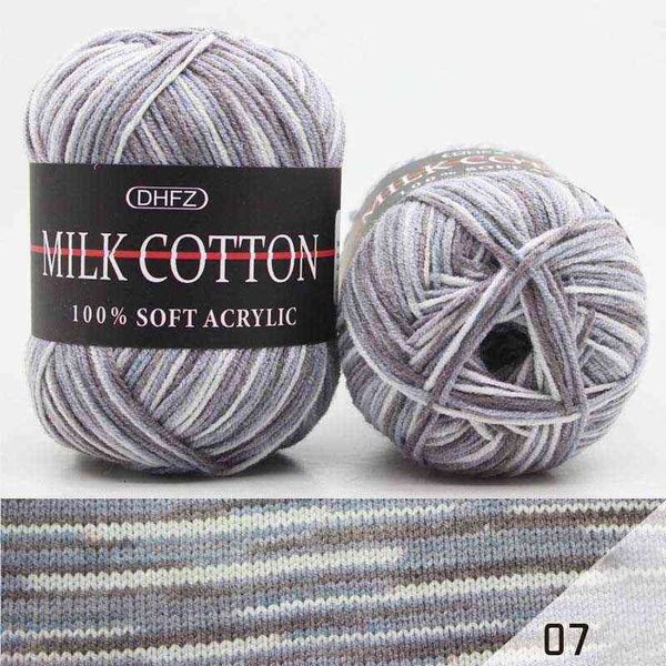 1PC 1pc=50g Milch Baumwolle gekämmtes Garn Weiches Häkelgarn Babygarn Häkeln zum Stricken Wollschal Handstricken DIY Verkauf A5MX0002 Y211129