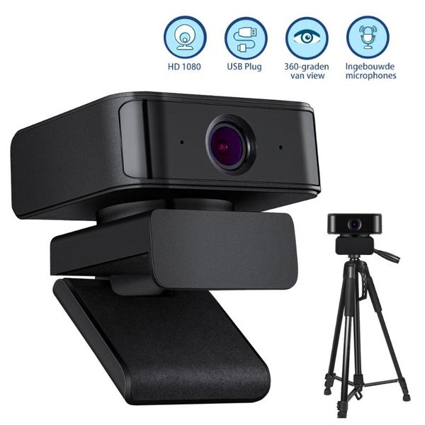 

webcams webcam 1080p full hd web cam with microphone usb 360Â° automatic tracking face mini webcamera for pc lapteacher live