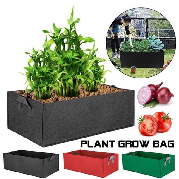 

planters & pots flower planting container grow bag home gardening fabric raised garden bed rectangle breathable growth