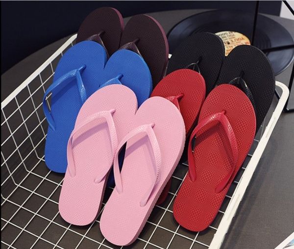 

effects colour fashion summer bathroom flat beach sandals outdoor flip flops comfortable anti-slip slippers, Black