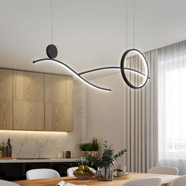 

gold black white modern led chandelier lighting for living dining room kitche suspension luminaire avize led pendant chandelier