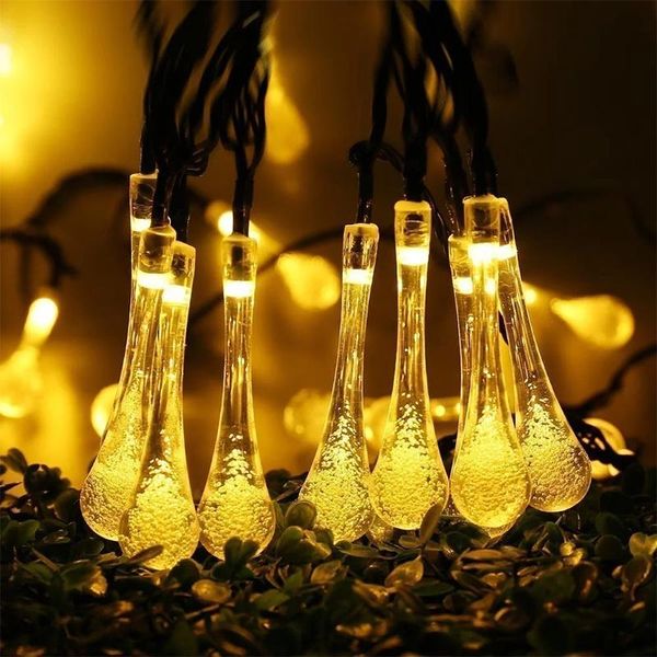 

strings led droplet bulb string light christmas garden lawn courtyard battery control lamp xmas party home decoration