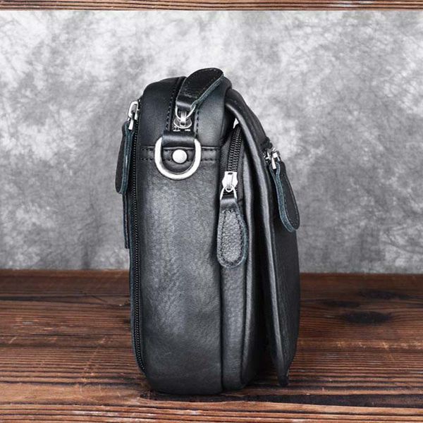 

hbp aetoo retro shoulder men's first layer waist bag outdoor leisure pockets multi-function leather small