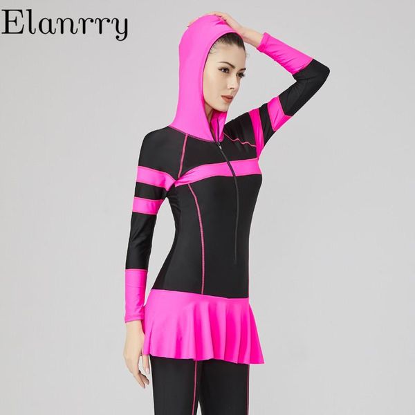 

2021 women sport swimsuit one piece summer beach surfing suit padded plus size 6xl bathing suit long sleeves long pants