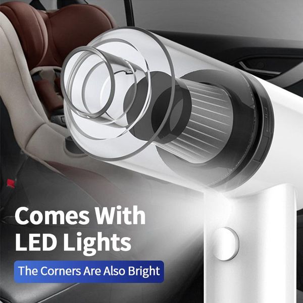 

car air freshener wireless vacuum cleaner strong suction dry&wet hand-held rechargeable led light for accessories