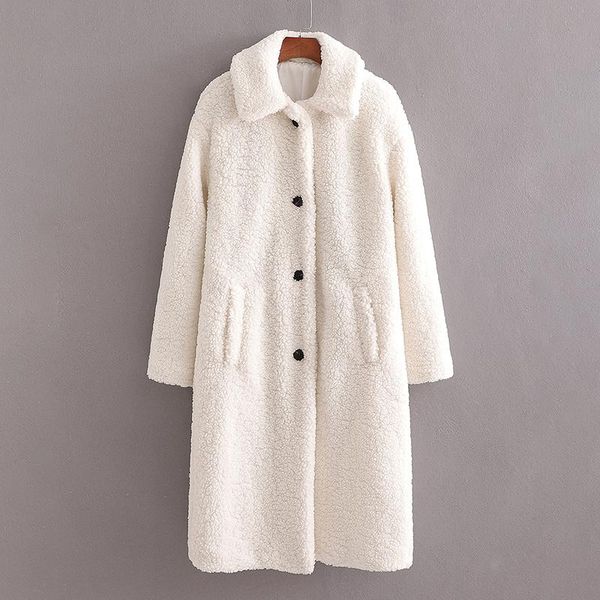 

women's wool & blends novalya solid coats women fashion turn down collar long sleeve jackets elegant single breasted female ladies, Black