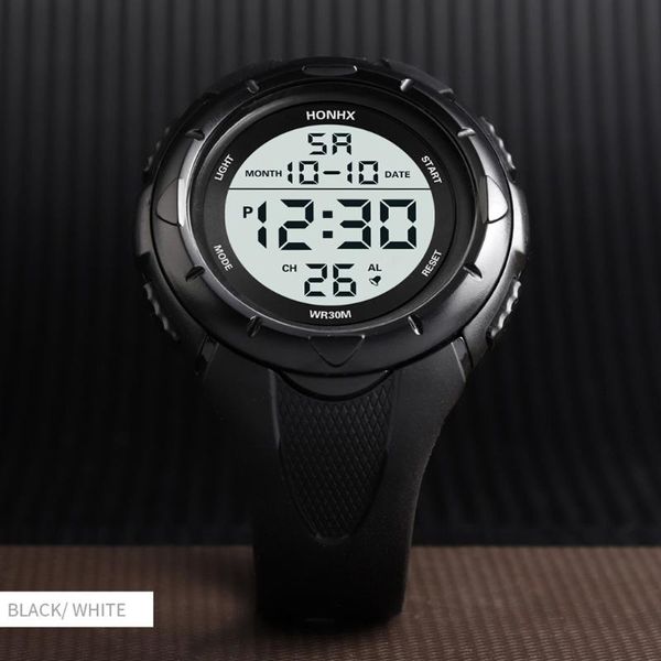 

wristwatches honhx luxury men digital watch men's sports watches date led alarm clock waterproof outdoor electronic, Slivery;brown