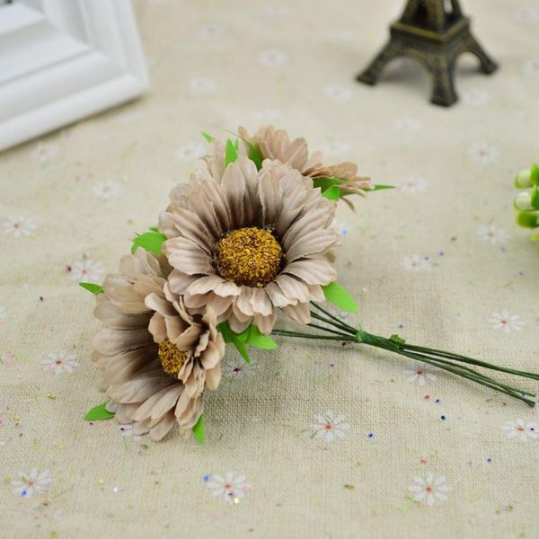 

6pcs/bundle artificial flower christmas for home wedding decor accessories fake stamen gerbera diy wreath gifts si jllfom