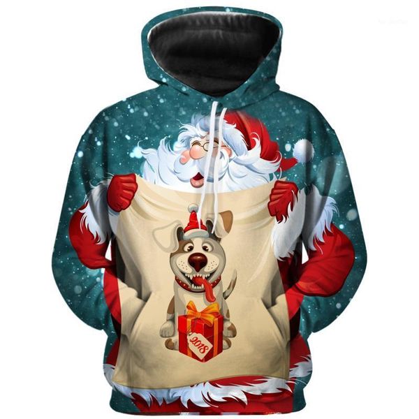 

christmas 3d all printed round neck pullover hoodies hipster streetwear jumper women and men sweatshirt1, Black