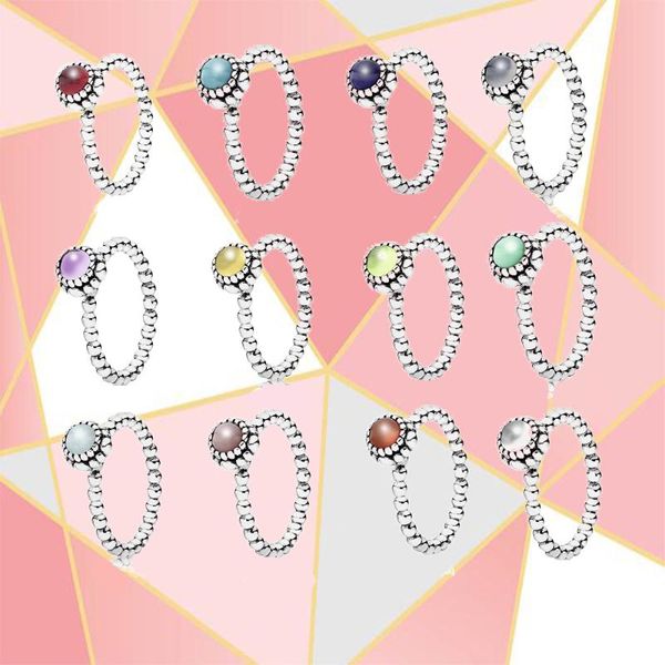 

cluster rings 2021 fashion 100% s925 ring with twelve colors of choice. original diy jewelry, suitable for women's anniversary gifts, Golden;silver