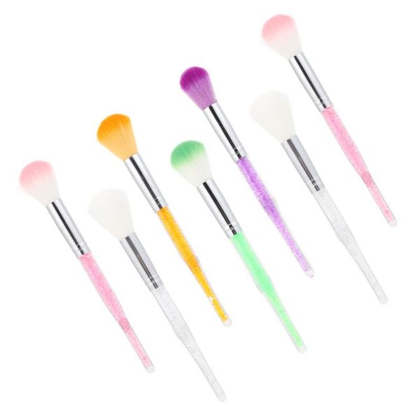 

nail brushes 7pcs creative manicure multi-functional dust mixed color, Yellow