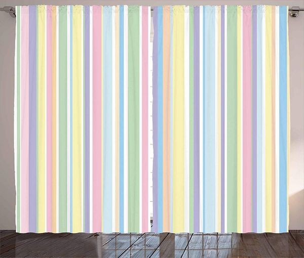 

curtain & drapes pastel curtains vertically striped different colored straight lines classical old fashioned living room bedroom window