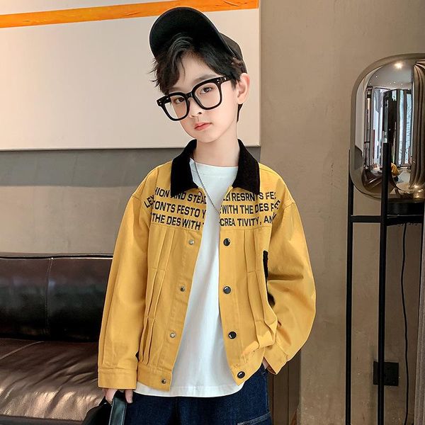 

jackets boys casual shirt jacket spring autumn clothes 2021 children fashion teens kids tooling outerwear 5-16 y, Blue;gray