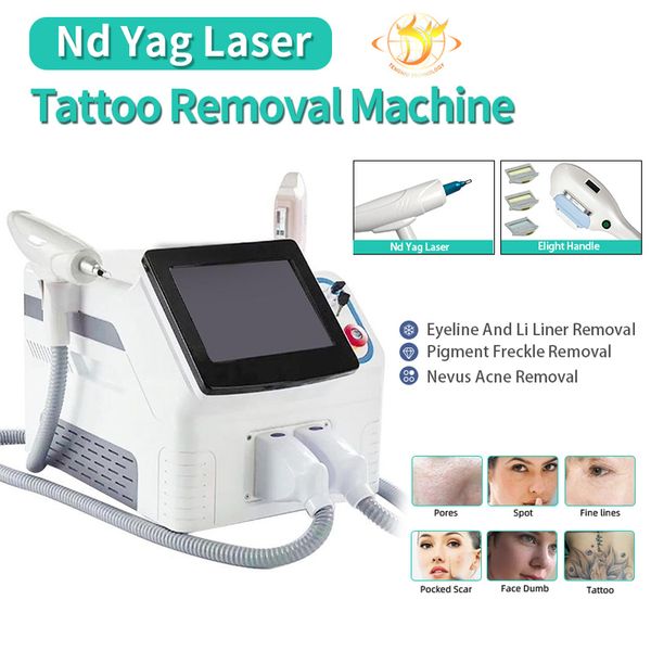 

2022 latest opt hr laser hair removal machine nd yag tattoo removal face lifting elight spa salon use on sale, Black;white