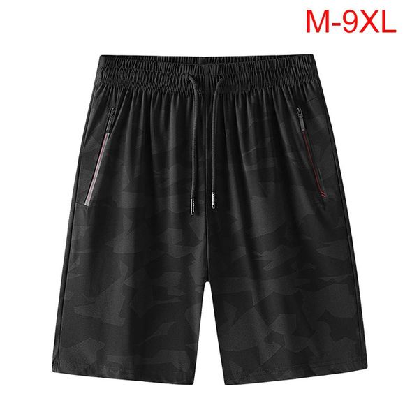 

running shorts -9xl sport men summer plus size fast-drying beach trousers casual sports short pants clothing elastic waist, Black;blue