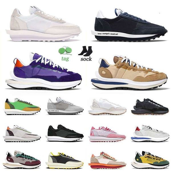 

2021 sacais x waffle blazer casual shoes ldv ld waffle dark iris sesame blue void nylon white bright citron platfor lesliecheung, Black