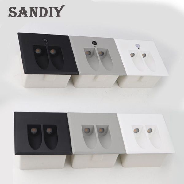 

wall lamp sandiy luxurious smart light 3w embedded for indoor decoration lighting stair steps corridor kitchen bedroom living room