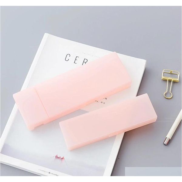 

cute kawaii transparent pp plastic pencil case lovely pen box for kids gift office school sta jllqws sinabag