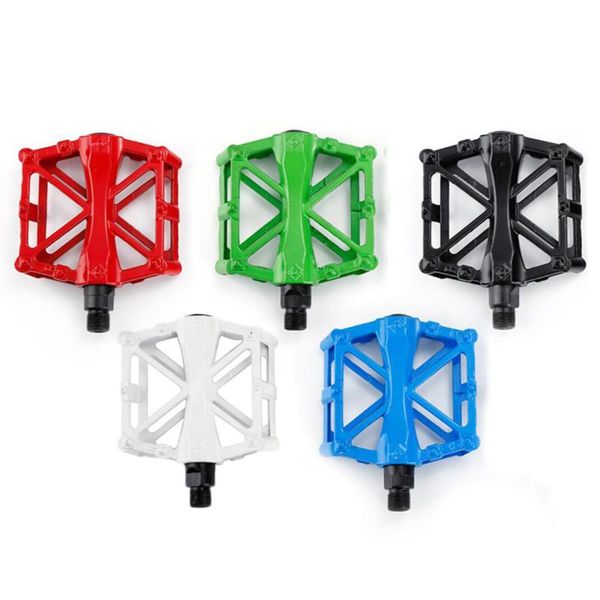 bike pedals bicycle metal alloy flat platform mtb road mountain pedal