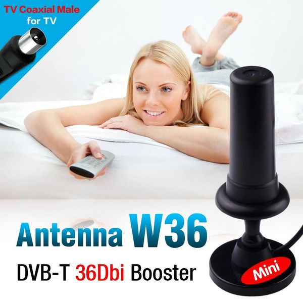 OEM HD Digital Indoor Amplified TV Antena DVB-T DVB T HDTV FreeView Booster Antenas VHF UHF Resposta rápida Home Antiações