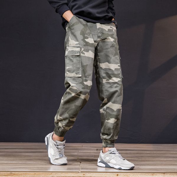 Top Qualität Camouflage Cargo Hosen Männer 100% Baumwolle Lose Fit Military Hosen Khaki Hosen Casual Mann Hosen Streetwear Jogger 4