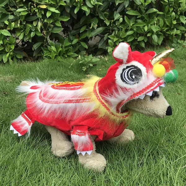 

dog cloth lion dance costume teddy autumn winter funny chine year pet