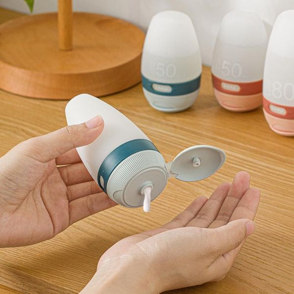 

storage bottles & jars 1pc silicone bottling travel portable leak-proof lotion bottle shampoo shower gel cosmetic empty txtb1