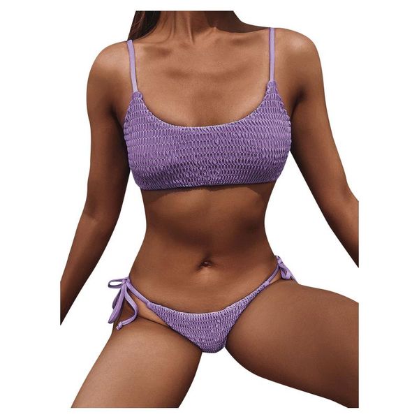 

women's swimwear low rise bikini set biquini solid color women 2021 push up padded bathing suit beach wear maio feminino praia, White;black