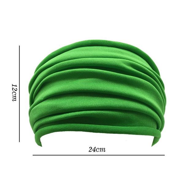 

1 pc solid color fold yoga headband nonslip elastic stretch hairband turban running headwrap wide sports acc jllsjk