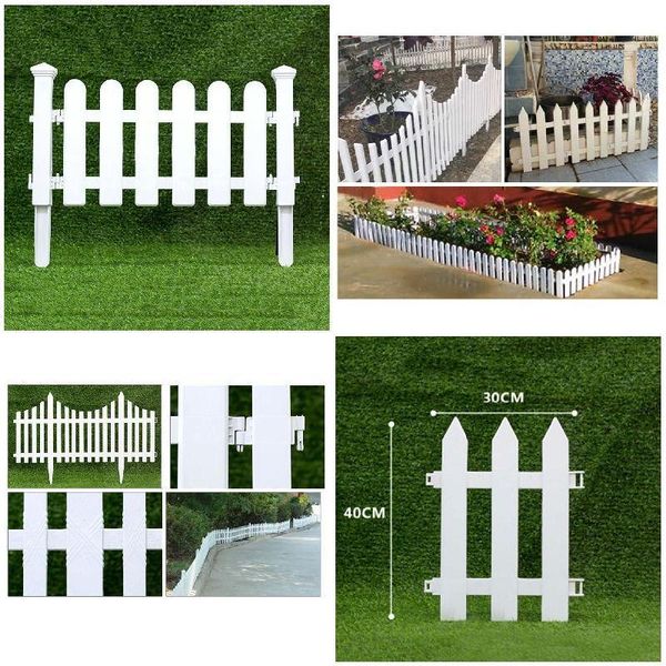 

fencing, trellis & gates white pvc plastic fence european style for garden driveway christmas tree qtoe dropship