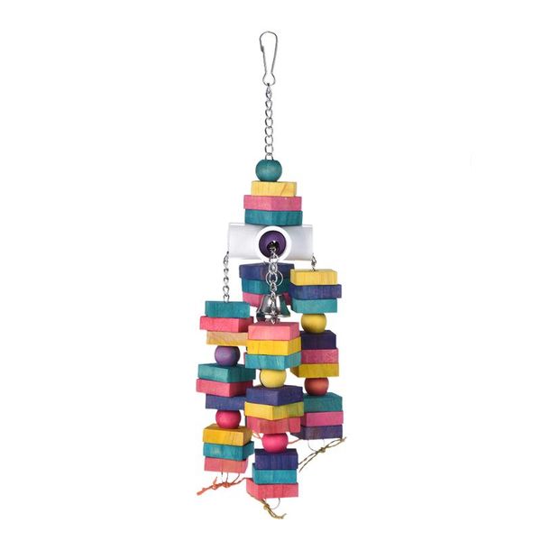 

other bird supplies 32cm colorful pet chewing toy parrot toys wood bites climb chew hanging parakeet swing ca