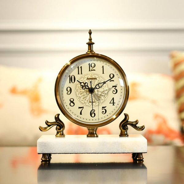 

desk & table clocks european style vintage clock luxury silent creative deskalarm living room relogio de mesa home decor da60zz