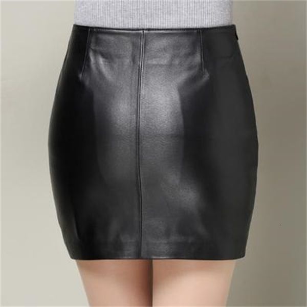

2021 new fashion royal sheep leather skirt o7 udwn, Black