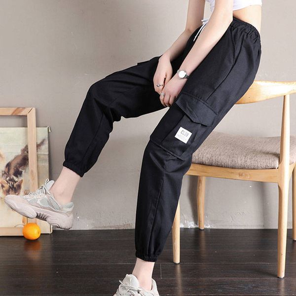 

women's jeans casual women's embroidered pants, jogging pants for women with large pockets and high waist 3d9d, Blue