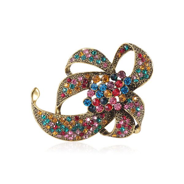 

factory fashion wholesale pearl diamond alloy brooch women's pin clothing flower modeling accessories christmas