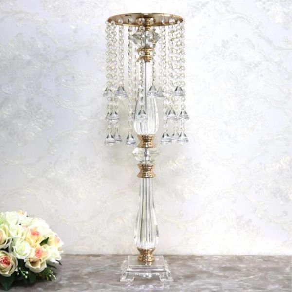 

party decoration 70 cm/ 27.6" tall gold acrylic flower rack wedding centerpiece event table road lead 10 pcs/ lot