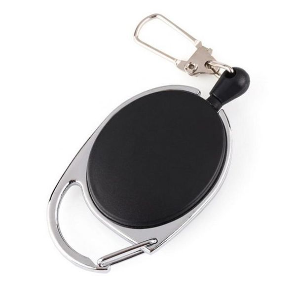 

retractable pull badge reel zinc alloy abs plastic id lanyard name tag card badge holder reels recoil belt key ring cha jllttt