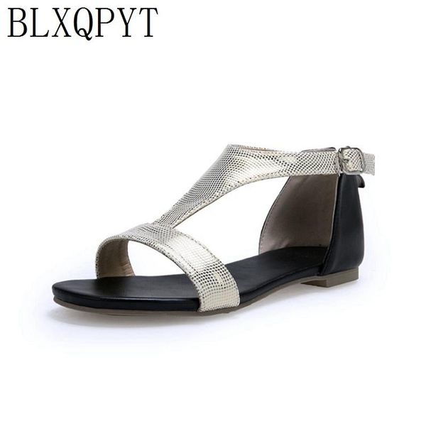 

sandals blxqpyt sandalias mujer women shoes fashion tenis feminino plus size 33-44 low heels summer style chaussure femme m1-3, Black