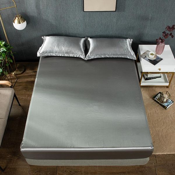 

360Â° elastic fitted sheet bed linen 100% polyester home mattress cover full twin queen king size no case 180x200 137*190cm