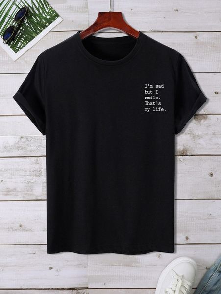 

men slogan graphic tee h0eq#, White;black