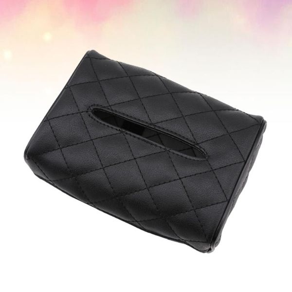 

tissue boxes & napkins creative box car napkin holder pu leather paper storage easy installation backseat case (black)