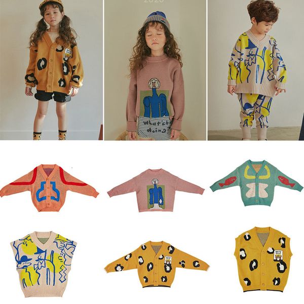 

2021 kids clothes sets new autumn winter long sleeve sweater boys knitted pants baby girls clothing jacket thanksgiving outfits br27, White