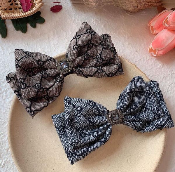 

fashion charm women cloth hair rope trendy spring clip bowknot casual hair clip crystal rhinestone party hair accessories, Golden;silver