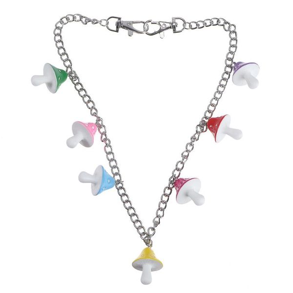 

pendant necklaces 1pc hip- exaggerated necklace mushroom design neck for, Silver
